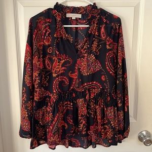 Loft paisley flowy blouse